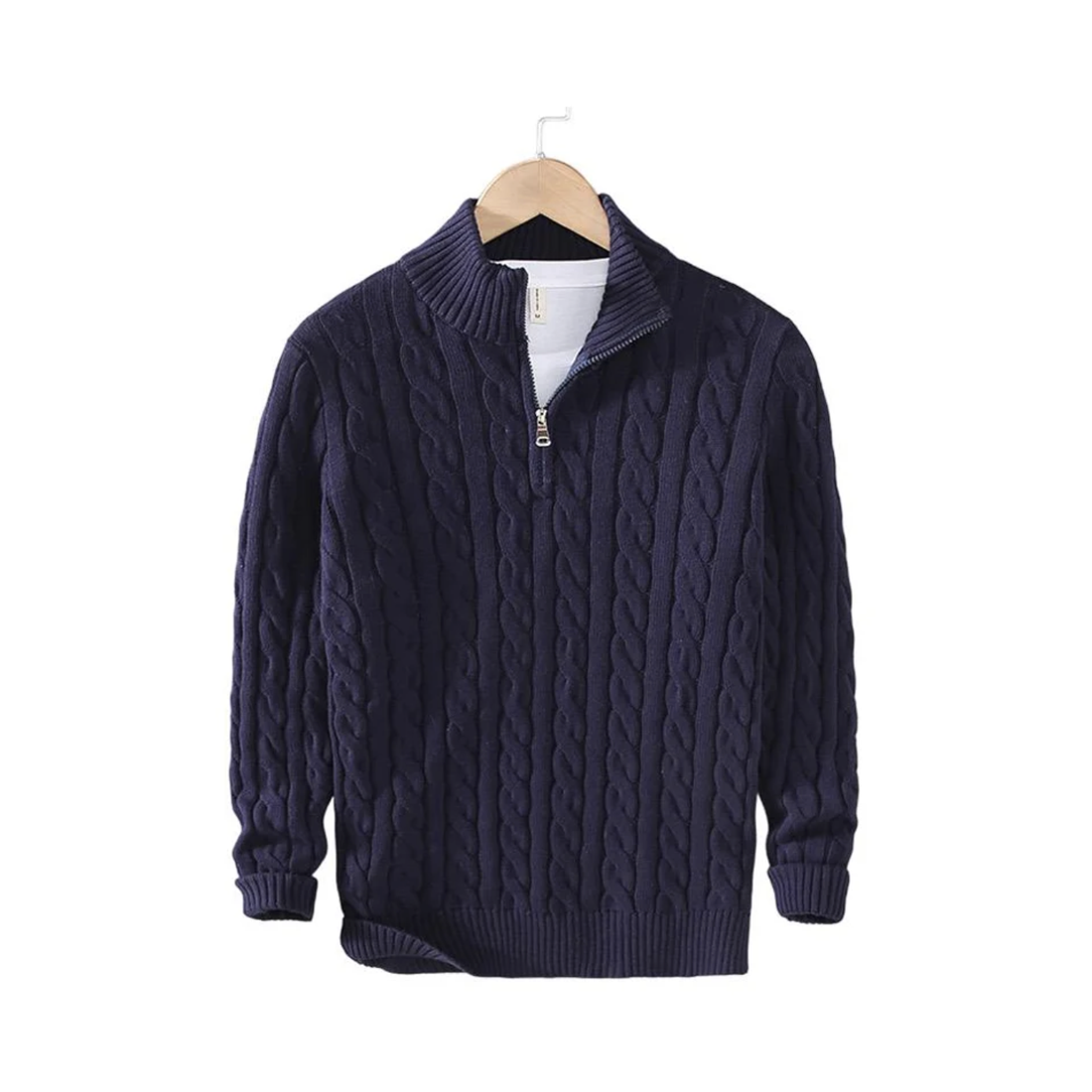 Positano Cable Knit Quarter Zip