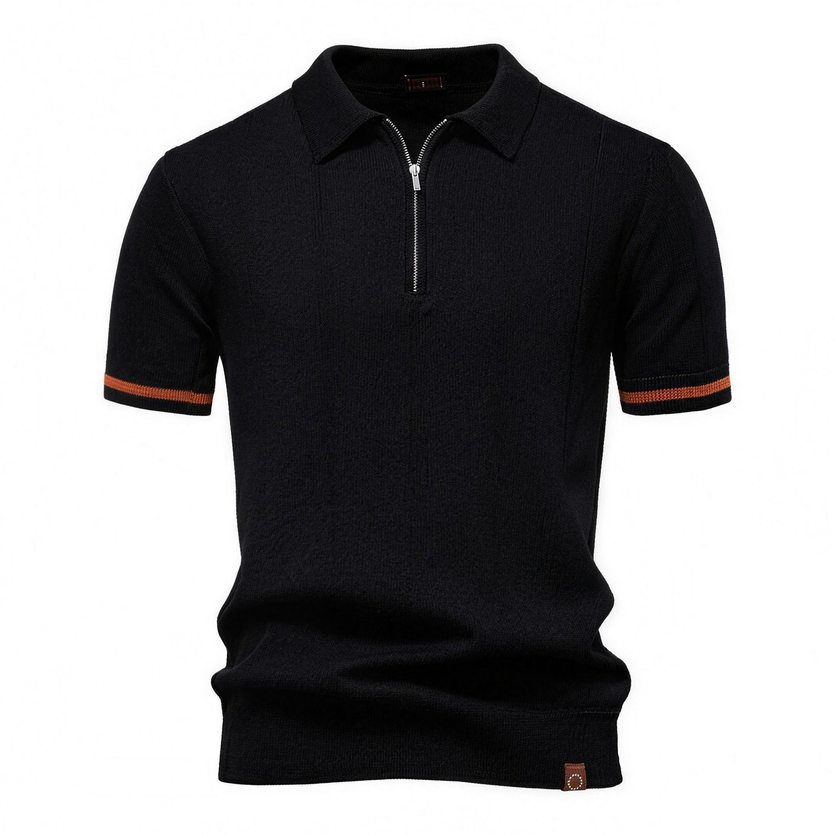 Ribbed Knit Shirt in Black