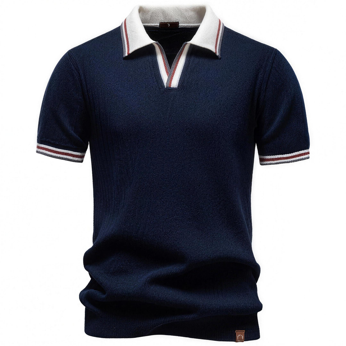 Cotton Polo Shirt in Navy