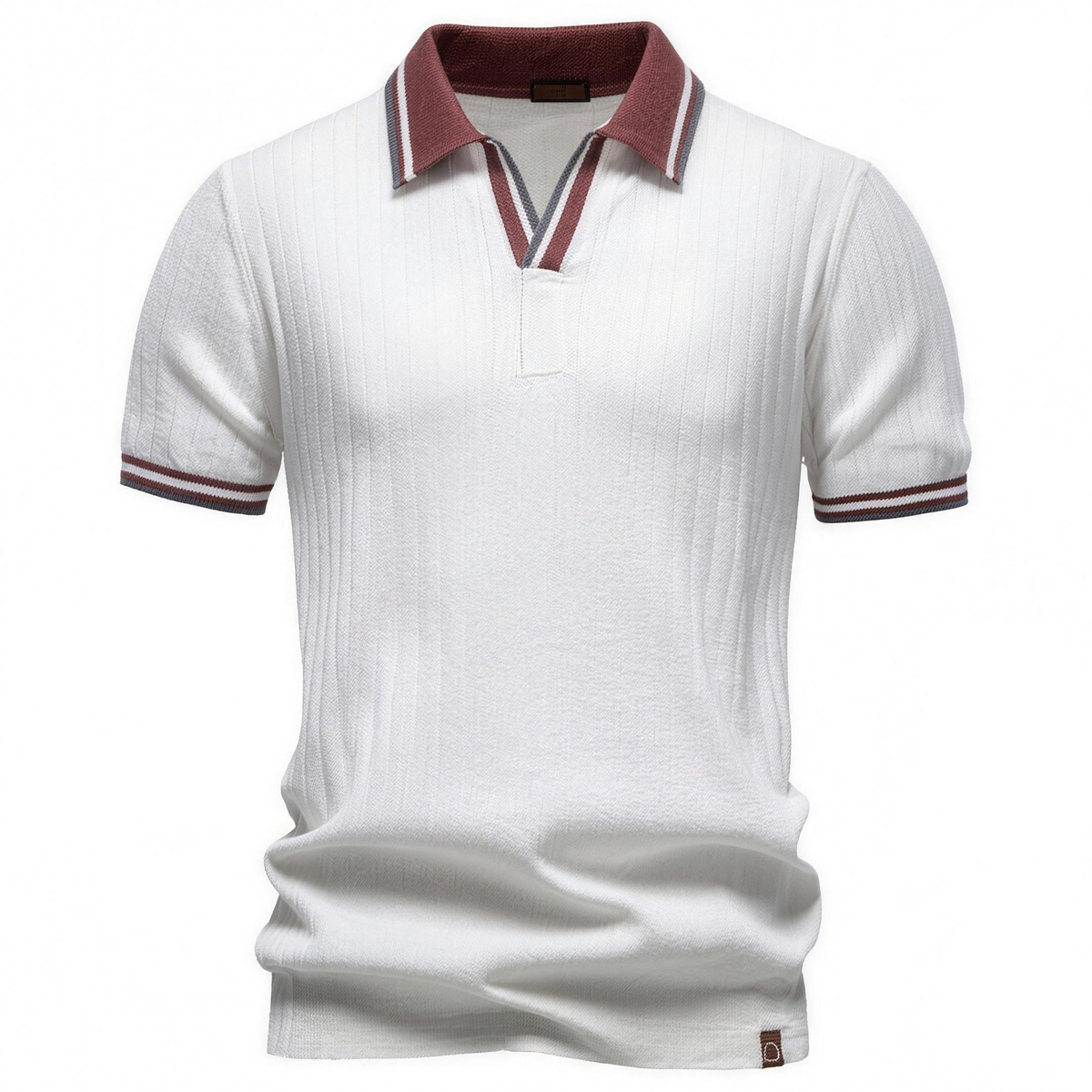 Cotton Polo Shirt in Beige