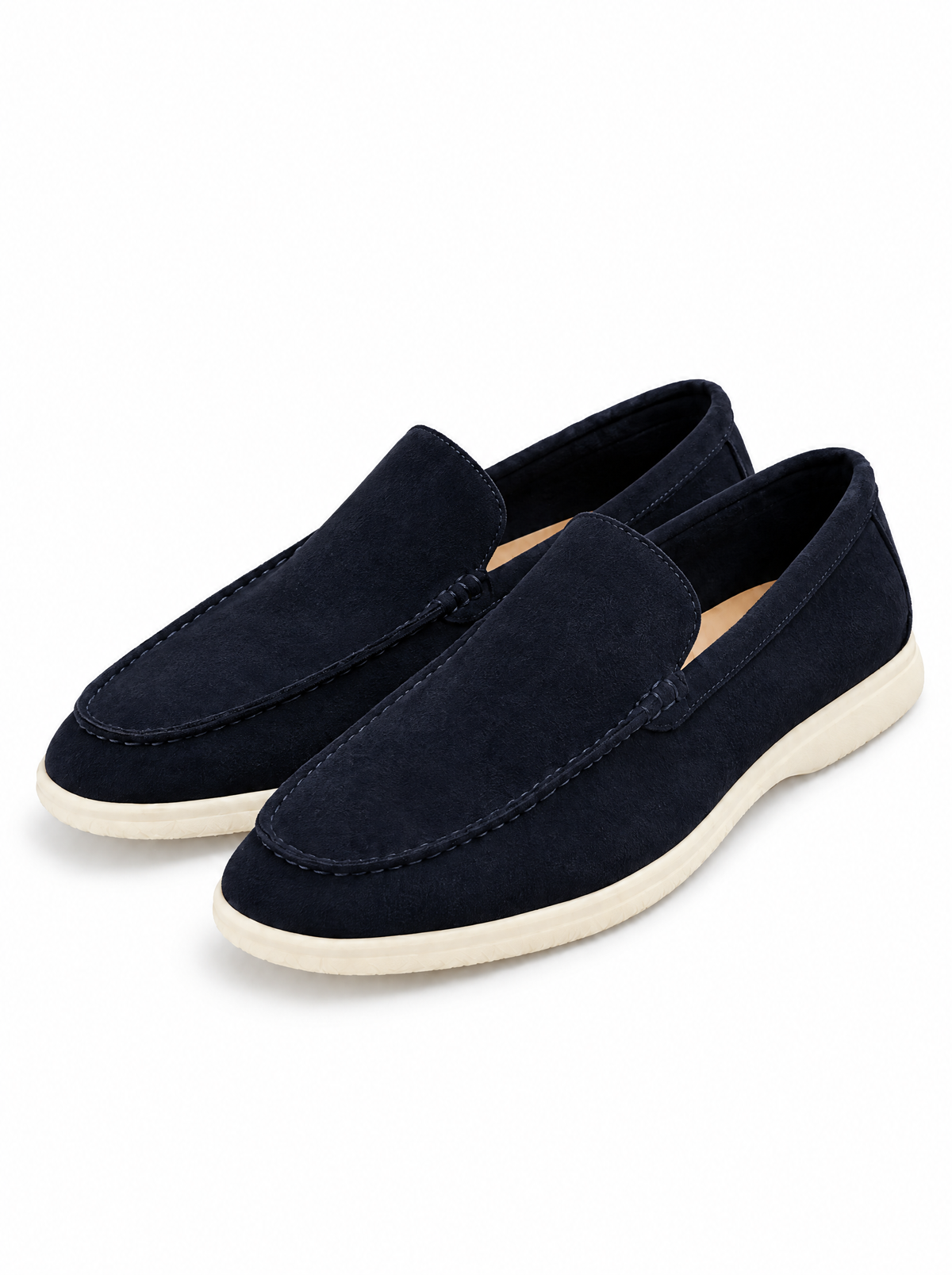 Bellagio Suede Loafers in Blue Black