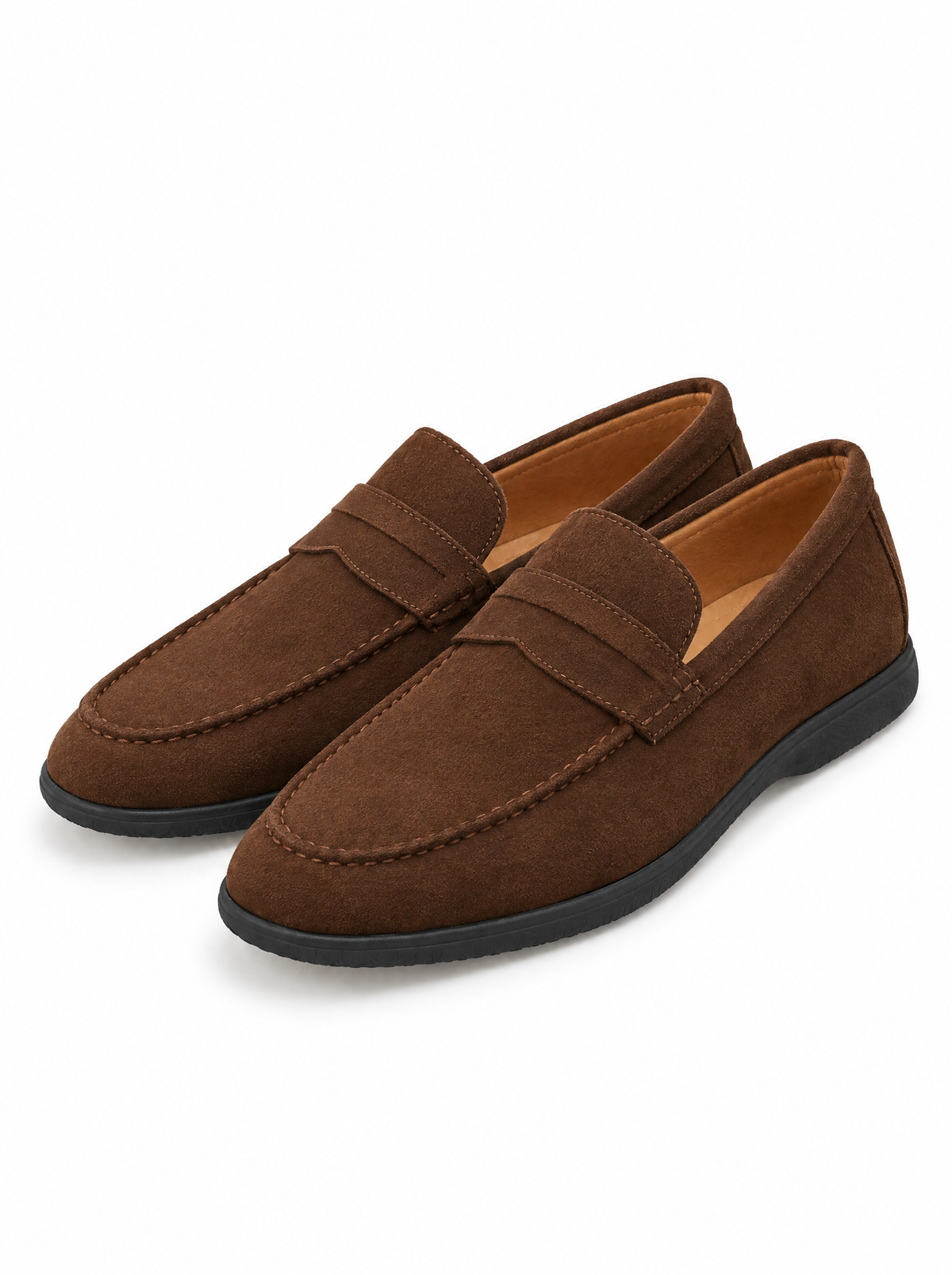 Monterosso Suede Loafers in Dark Brown