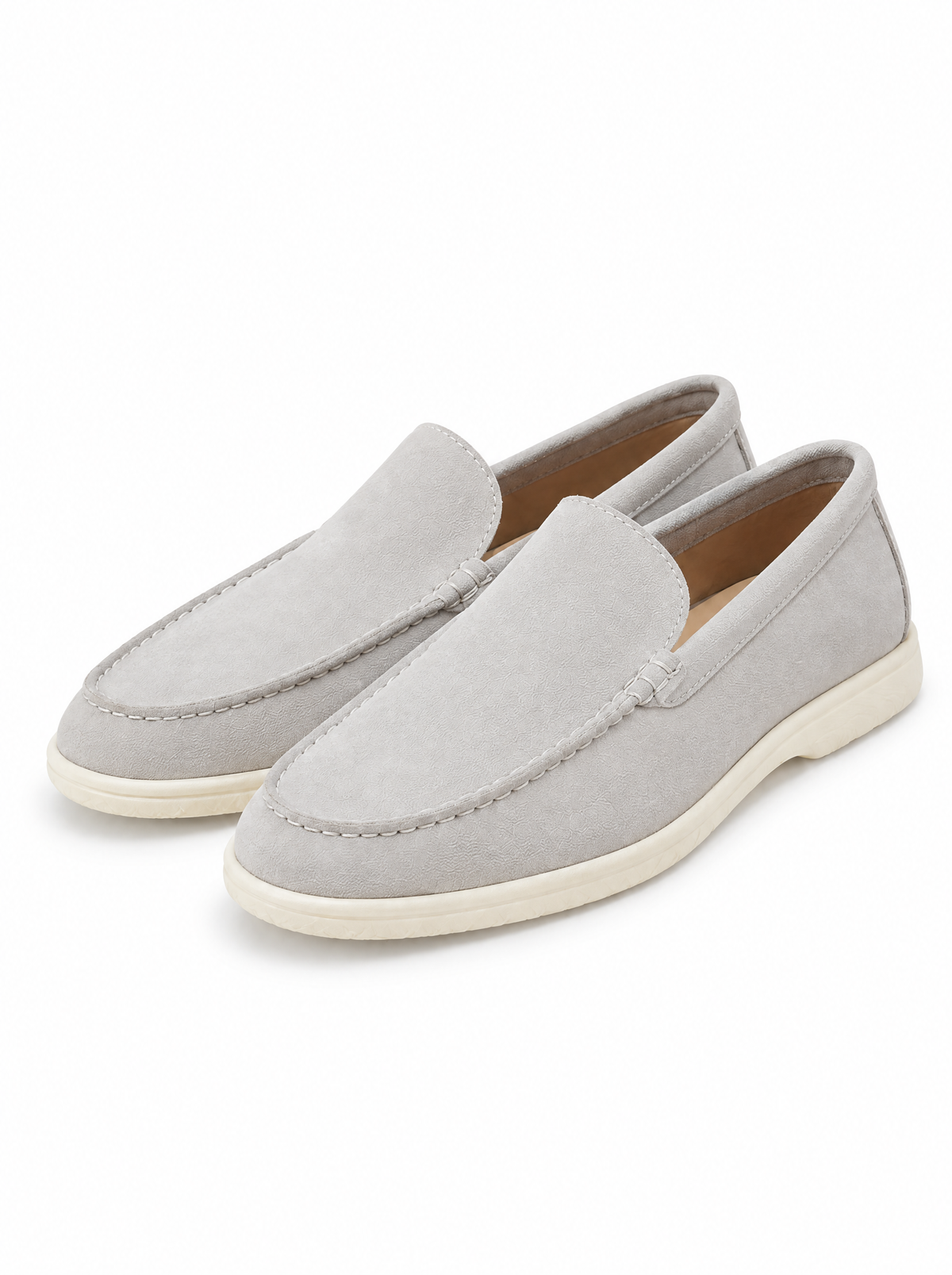 Bellagio Suede Loafers in Off-White