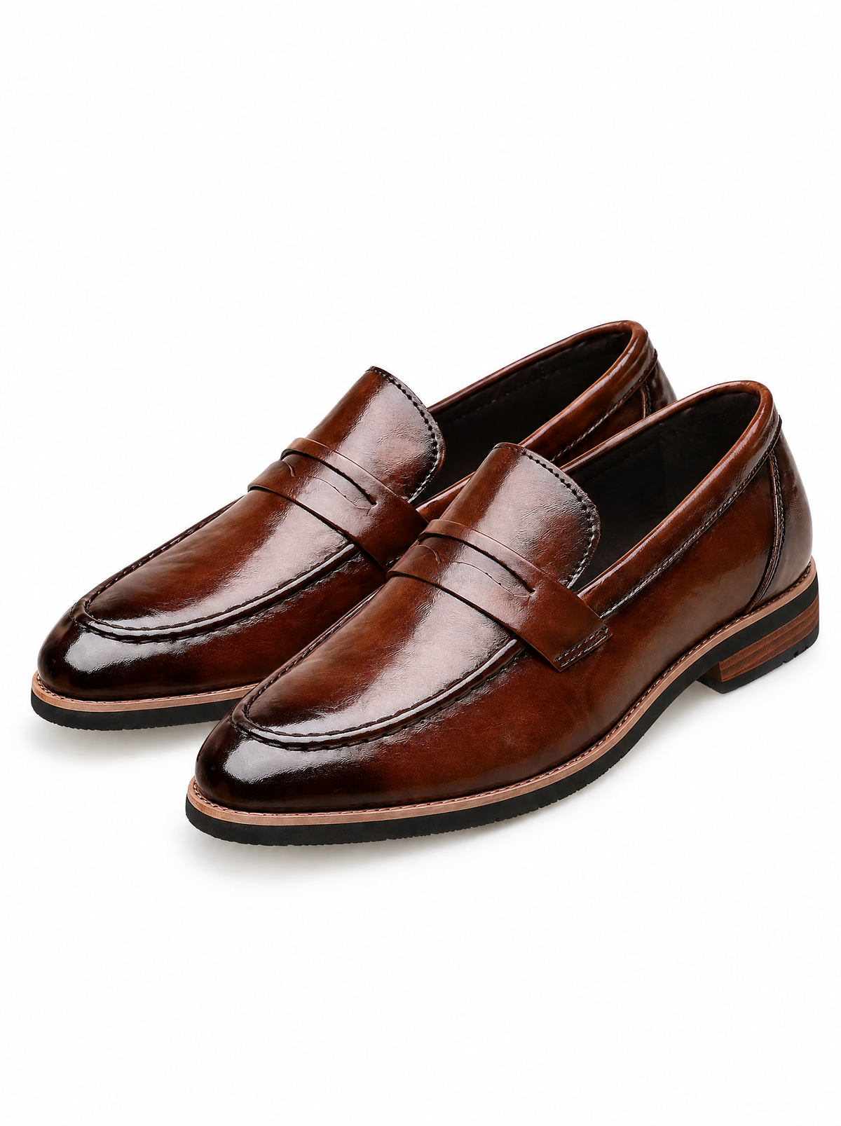 Ravello Leather Loafers in Brown Penny